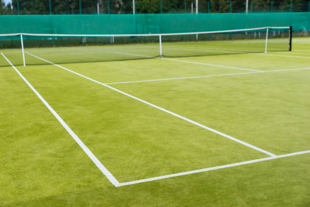 construction court de tennis gazon synthétique dans Le Mans